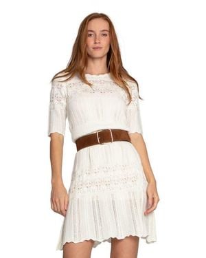 Belle & Bloom Everbloom Crochet Mini Dress - White