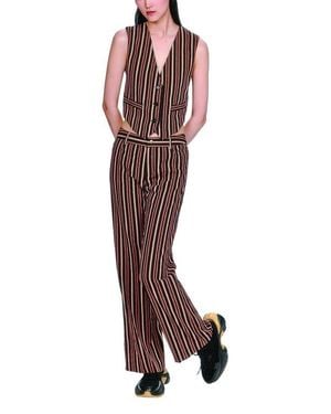 Anna Sui Pinstripe Vest - Brown