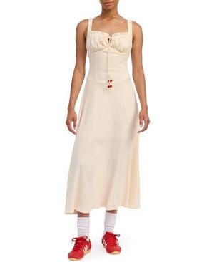 JACQUIE THE LABEL Cerise Midi Sundress - Natural