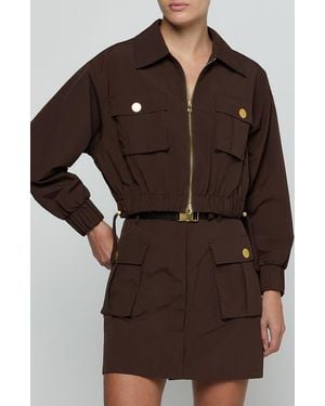 L'Agence Kade Cargo Pocket Windbreaker - Brown