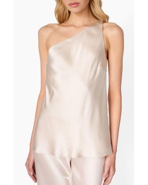 Cami NYC Lumi One-Shoulder Silk Camisole - Pink