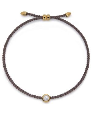 Monica Vinader Round Lab Grown Diamond Cord Bracelet - Metallic