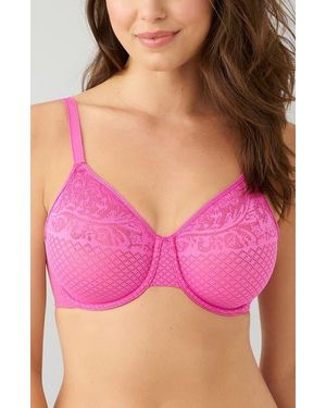 Wacoal Visual Effects Underwire Minimizer Bra - Pink