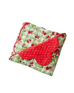 Modern Prairie Strawberry Gingham Throw - Red