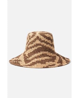 BrunnaCo The Zenda Wide Brim Raffia Rancher Hat - Natural