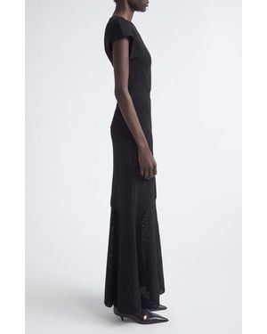 Proenza Schouler Maissa Stretch Crepe & Mesh Gown - Blue