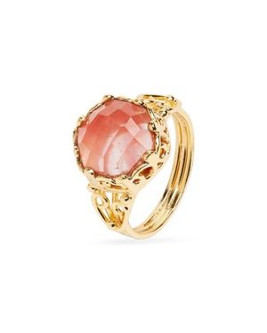Kiara by Ki-Ele Valentina Cherry Quartz Ring - White