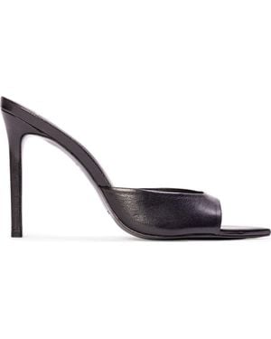 Black Suede Studio Brea Leather Mule - Blue