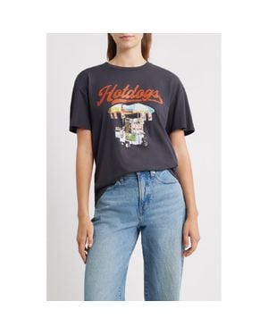 THE VINYL ICONS Hot Dog Cart Graphic T-Shirt - Blue