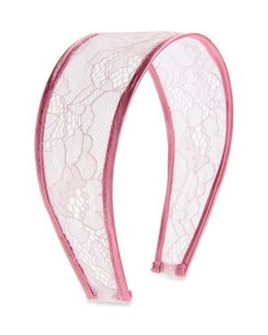 Tasha Embroidered Lace Headband - Pink