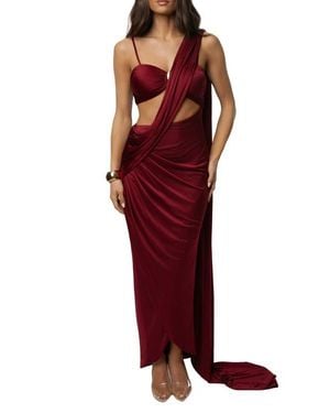 JLUXLABEL Love And Legacy Draped Dress - Red