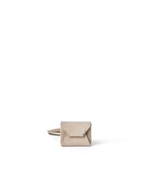 Brunello Cucinelli Suede Bag Charm - White