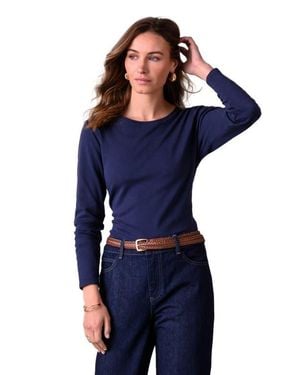 Celtic & Co. Long Sleeve Crew Neck T-Shirt - Blue