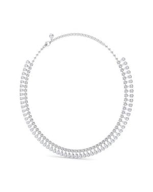 HauteCarat Lab Created Diamond Frontal Necklace - White