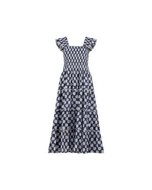 MER ST BARTH Paloma Maxi Dress - Blue