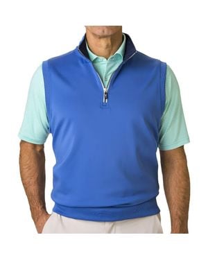 Fairway & Greene Caves Golf Quarter-Zip Vest - Blue