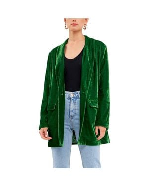 Endless Rose Velvet Blazer - Green