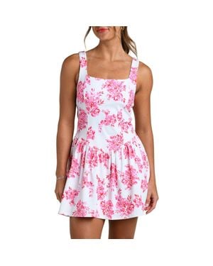 La Blanca Rally Rose Print Tennis Dress - Red