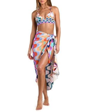 Sunshine 79 Untamed Tropics Cover-Up Sarong - Red