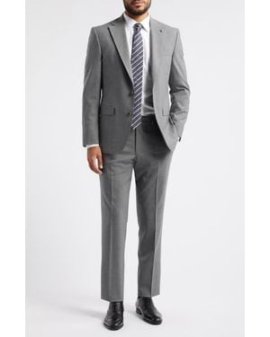 Jack Victor Esprit Solid Stretch Wool Suit - Gray