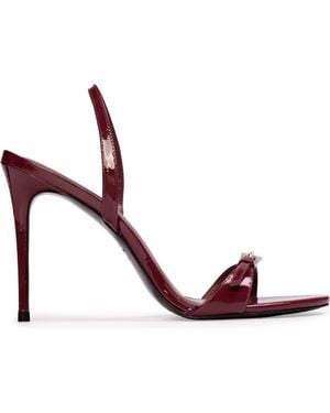 Black Suede Studio Romi 100 Patent Sandal - Red