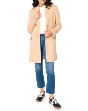 Gibsonlook Notch Collar Cotton Blend Jacket - Blue