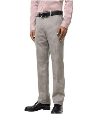 Burberry Pinstriped Wool Sloane Tailored Pants - Multicolor