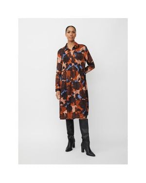 Masai Manollira Long Sleeve Midi Dress - Red