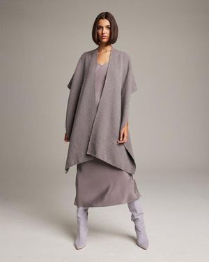 Voz Solid Alpaca Duster - Gray