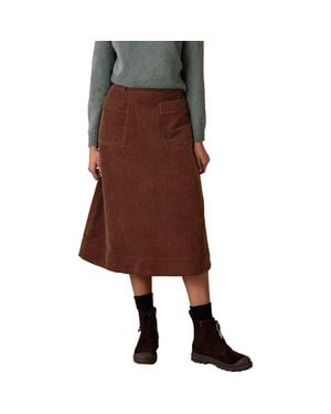 Celtic & Co. Utility Cord Midi Skirt - Brown