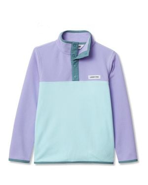 Lands' End Kids Fleece Quarter Zip - Blue