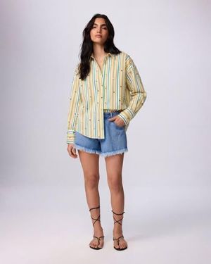 Theo the Label Echo Pearly Shirt - Blue