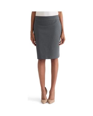 Kasper Bi-Stretch Pencil Skirt - Black
