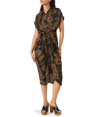 Steve Madden Tori Abstract Print Shirtdress - Multicolor