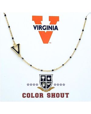 Color Shout College Of Virginia Side Necklace - White