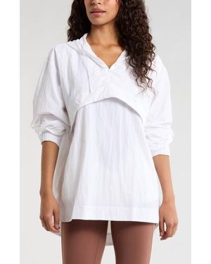 Zella Travel Lite Windbreaker Hooded Anorak - White