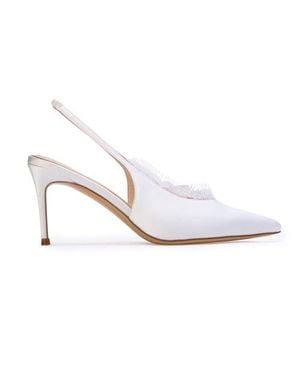 Black Suede Studio Royale 80 Pump - White
