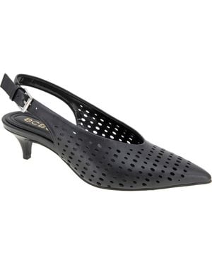 BCBGMAXAZRIA Pawnee Slingback Pointed Toe Kitten Heel Pump - Black