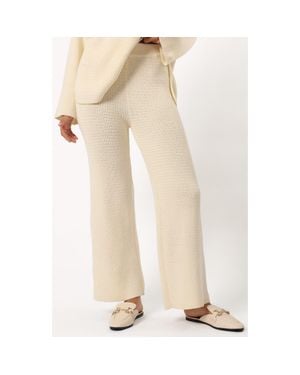 Petal & Pup Mckinley Cotton Sweater Knit Pants - Natural