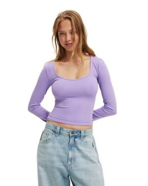 Cotton On Hold Me Long Sleeve - Purple
