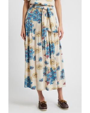 The Great The Highland Floral Midi Skirt - Blue