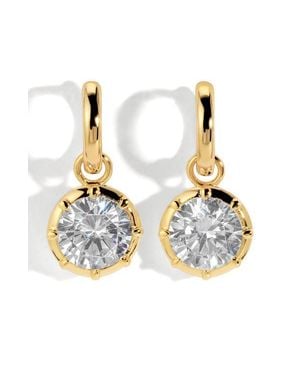 Lili Claspe Grande Celeste Charm Huggie Hoop Earrings - Blue