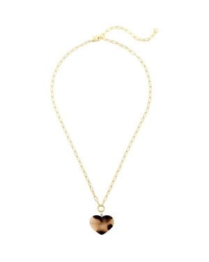 Machete Midi Heart Pendant Necklace - Metallic
