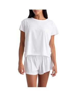 Papinelle Boxy Organic Cotton Sleep T-Shirt - White