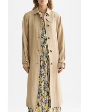 Scotch & Soda Flowy Trench Coat - Natural