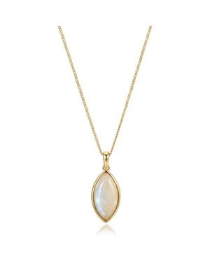 st. Moran Marquise Moonstone Pendant Necklace - Metallic