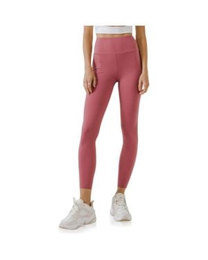 Grey Lab Leggings - Red