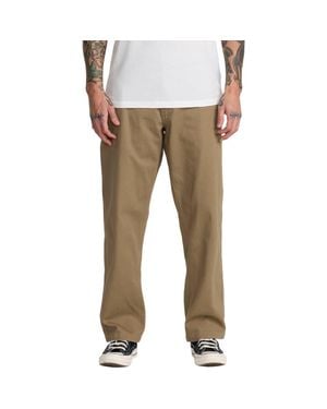 RVCA Americana 2 Flat Front Cotton Twill Chinos - Natural