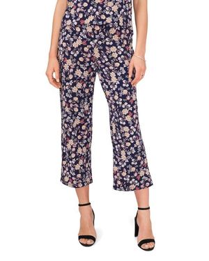 Chaus Floral Wide Leg Crop Pants - Multicolor