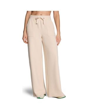 Spanx Airessentials Wide Leg French Terry Rib Pants - Natural